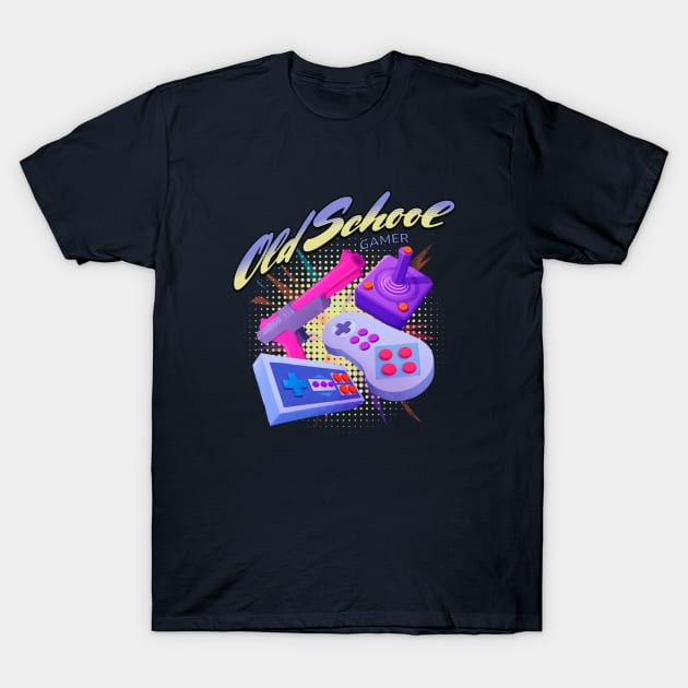 Old School Gamer T-Shirt by NextGameQuest